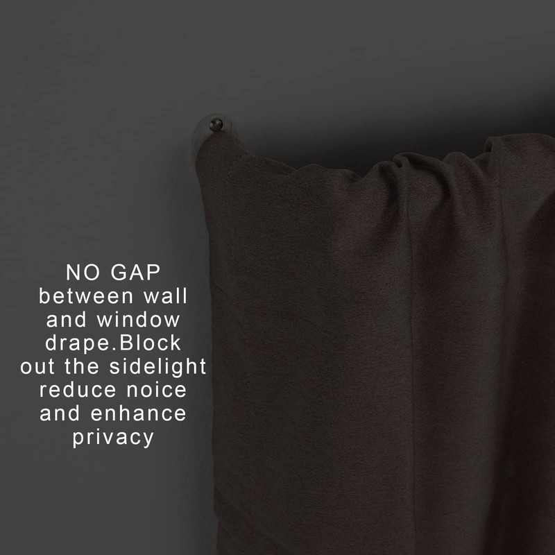 2 Pack Curtain Rods, Room Darking Wrap Around Single Window