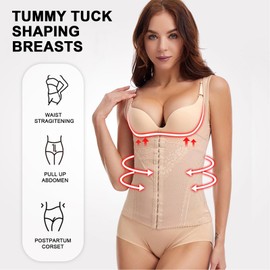 SHODEEKO 2 Packs Women's Waist Trainer - Tight Fitting Bra Control, Sports and Fitness Shaper, Black Skin Tone, Cream Burner, Lace Chest Support, Beautiful Back, Breathable Shaper (5XL)