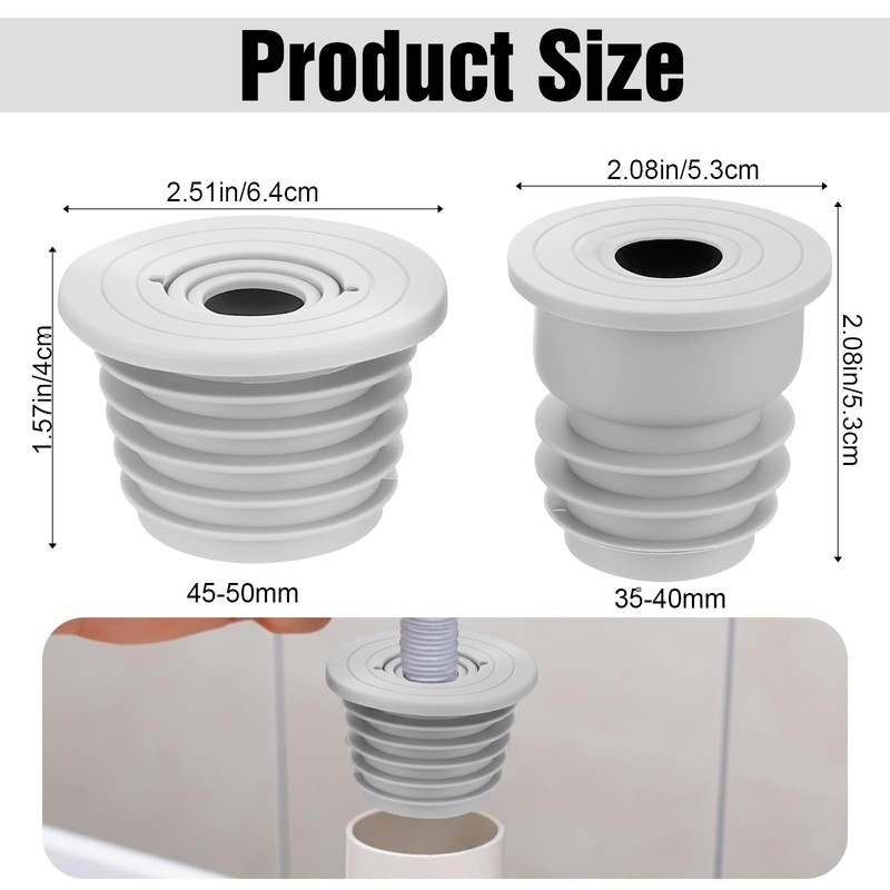 Gjinxi 2 Pcs Washing Machine Drain Hose Seal, Pipe Cover