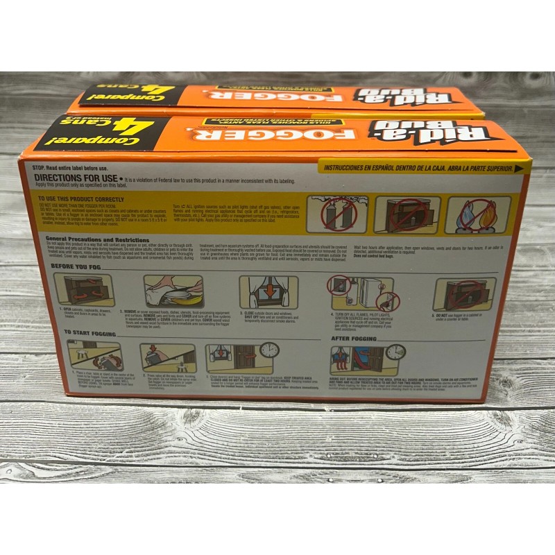 Rid-A-Bug Indoor Insect Killing Fogger *Unscented* Kills On Contact-2 (4