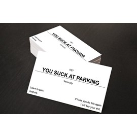 aahs Engraving Business cards (YOU SUCK AT PARKING)