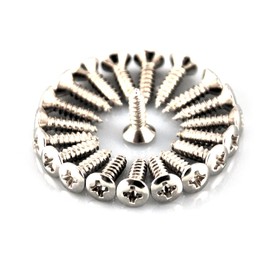 Guitar Anatomy Scratchplate Pickguard Screws Chrome x12
