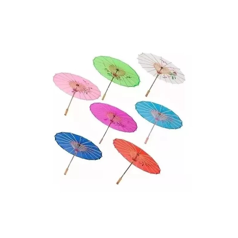 Innovaciones 7 Sombrillas Chinas Colores Mayoreo Baratas De Bambú S