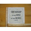 Timeless Treasures Inspirational Friendship Is One Mind In Two Bodies Cotton Quilt Fabric Block