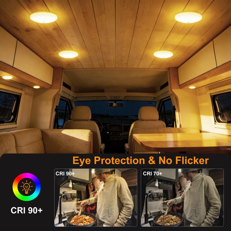 acegoo RV LED Ceiling Dome Light w/Switch 4.5” RV Lights