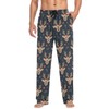 Christmas Reindeer Snowflake Men's Pajama Pants With Pockets - Drawstring