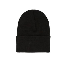 Classic Cuff Beanie - Acrylic Warm Winter Beanies Hats Men and Women Black