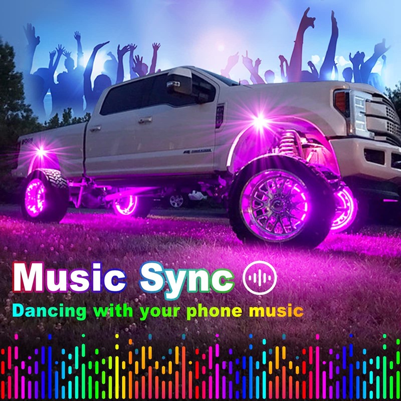 YiLaie RGB LED Rock Lights, 60 LEDs High Brightness Multifunction