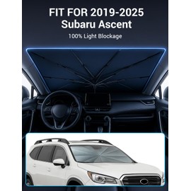 Proadsy Windshield Sun Shade Umbrella for 2019-2025 Subaru Ascent Foldable Car Umbrella Sunshade with Soft Handle,Keeps Your Vehicle Cool,Protect Car from Rays & Heat