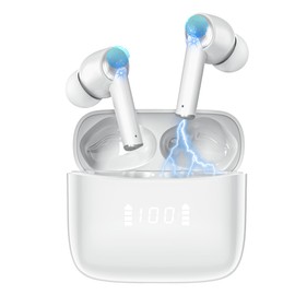 Carviki Wireless Earbuds Bluetooth Sports Gaming Headphones,Noise Canceling,50Hrs Playtime Ear Buds Digital Display,Immersive Stereo Audio Headset,IPX7 Waterproof,for iOS Android,air Pods