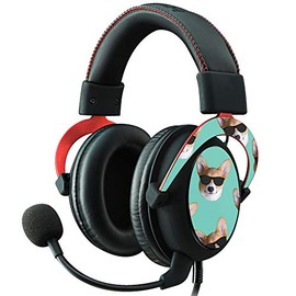 MightySkins Skin Compatible with Kingston HyperX Cloud II Gaming Headset - Cool Corgi | Protective, Durable, and Unique Vinyl Decal wrap Cover | Easy to Apply, Remove | Made in The USA