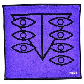 Marushin Evangelion Mini Towel, Seele, 4885006000, Approx. 9.8 x 9.8 inches (25 x 25 cm)