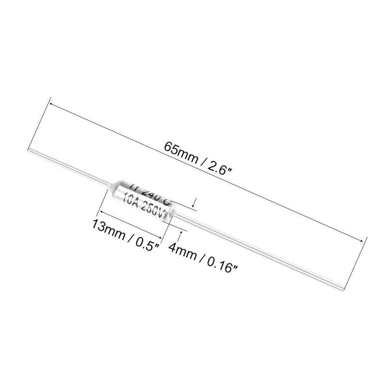 sourcing map Thermal Fuses 250 V 10 A TF 240