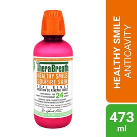 Therabreath Healthy Smile oral Rinse - sparkle Mint | Fluoride & Xylitol - Fights Cavities for 24 Hours | Certified Vegan, Gluten Free & Kosher, 16 ounces