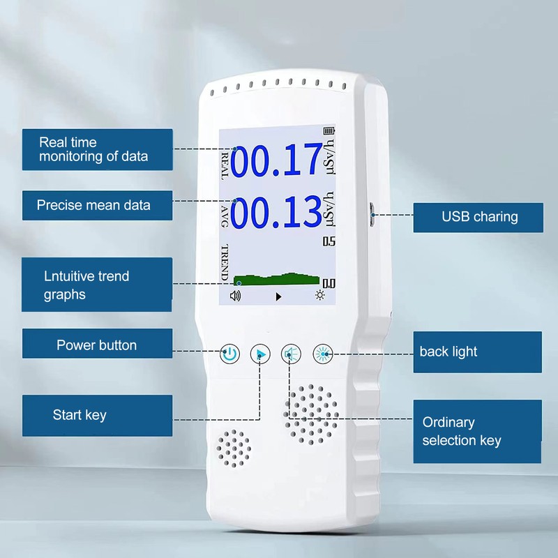 Geiger Counter Nuclear Radiation Detector USB Charging Handheld Beta Gamma