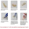 Retzjorv 2 Pcs 18K Gold Plated Hip Hop Teeth Grillz