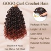 Herkeymidy GoGo Curl Crochet Hair 14 Inch 8 Packs Pre