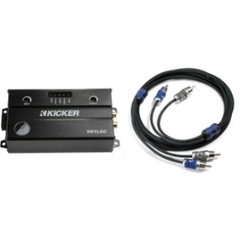 Kicker 47KEYLOC Key Series Smart Powered Line-Out Converter & 46QI22 2 Meter 2-Channel Signal Cable
