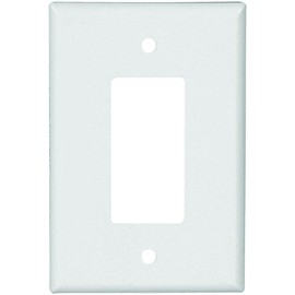Eaton 2751W Oversize 1-Gang Decorator GFCI Wallplate, Thermoset, White