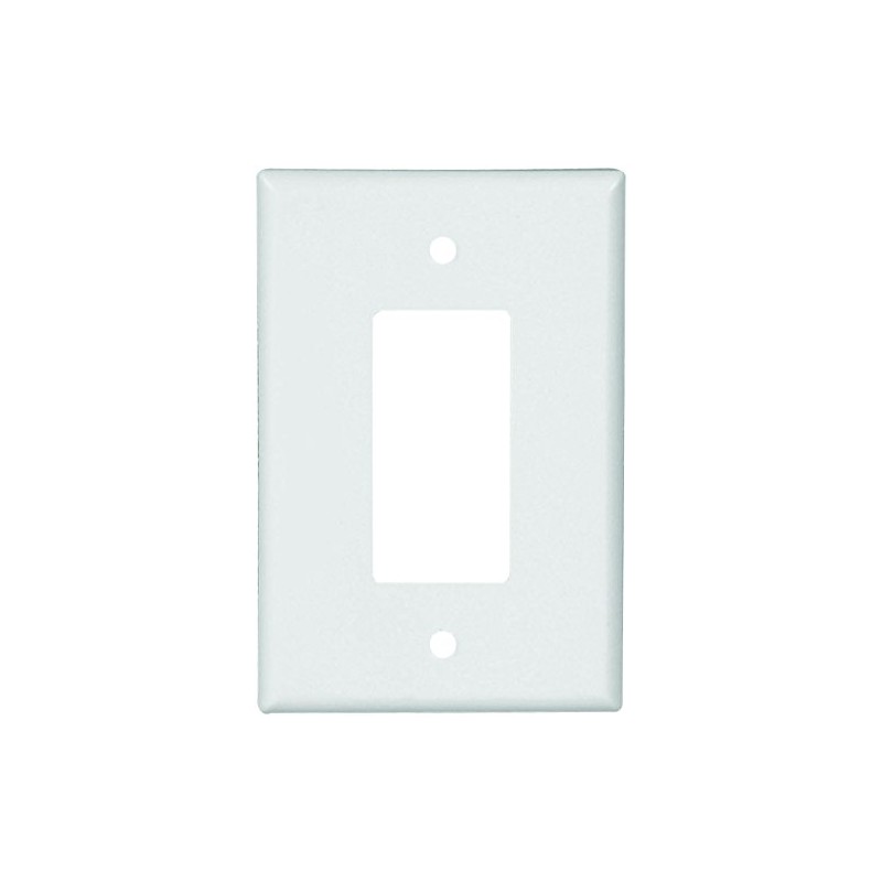 Eaton 2751W Oversize 1-Gang Decorator GFCI Wallplate, Thermoset, White