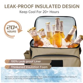 Oversize 45L Insulated Cooler Backpack Waterproof & Leak-Proof Over-Size Storage for Beach, Picnic, Camping, Lunch and Travel, Large Portable Cooler Bag for Outdoor Enthusiasts, Workers, Men & Women