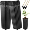 Hzloyat 50 Pcs Plastic Deep Nursery Treepots, 9.8" Tall Nursery