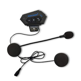 Helmet Bluetooth Headset, BT-12 Motorcycle Helmet Intercom, Helmet Communication System Supports Handsfree, Stereo Music