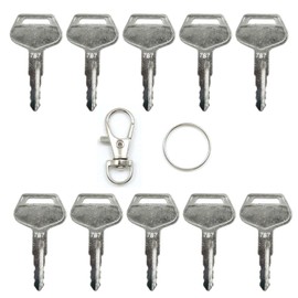 ZUDKSUY 787 Ignition Keys & TR261434 Key Chain Replacement for Komatsu Excavator, Dozer, Loader, Kalmar, Dressta, Sakai Models 2019