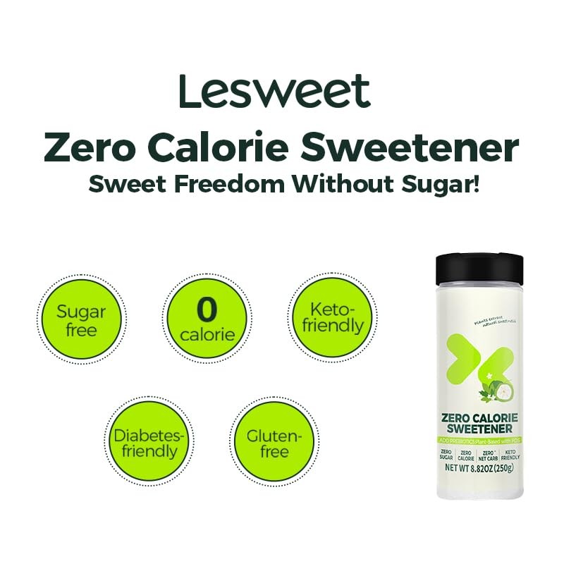 Lesweet Zero Calorie Sweetener, Erythritol Sweetener, Add Prebiotics, Sugar Substitute,