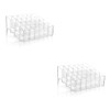 Healeved 2pcs Transparent Cosmetic Organizer Makeup Storage Box for Lipsticks