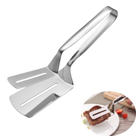 Stainless Steel Spatula Tongs Steak Clamps, for Steak, Fish, Chicken Nuggets and BBQ, Kitchen Grill Clip Tool