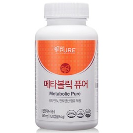 LivePure Metabolic Pure (Essential amino acids and energy generation) + 2 bird beak-shaped masks provided, 1 pack, 120 tablets / 리브퓨어 메타볼릭퓨어 (필수아미노산 및 에너지생성) +새부리형 마스크 2매 증정, 1개, 120정