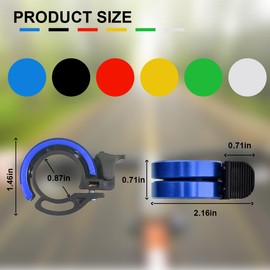 Garegce Bike Bell Bicycle Bell for Kids and Adult with 90db Loud Crisp Clear Sound, Road Bike Bell, Mountain Bike Bell for Children, Durable Alloy Bike Bell Fits 2.2cm/0.87in Bike Handle