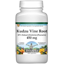 Extra Strength Kudzu Vine Root 40% Extract (Daidzin) (Puerarin) - 450 mg (100 Capsules, ZIN: 428384)