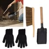 Fireplace Ash Shovel Brush Set Coal Hearth Clean Tools for
