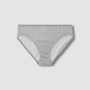 JAJU [JAJU] Women's Cotton Stripe Hipster Panties 3-Pack_Grey