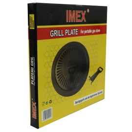 Unbekannt Grill attachment for portable gas cookers, diameter 32 cm, BBQ grill plate for gas cookers