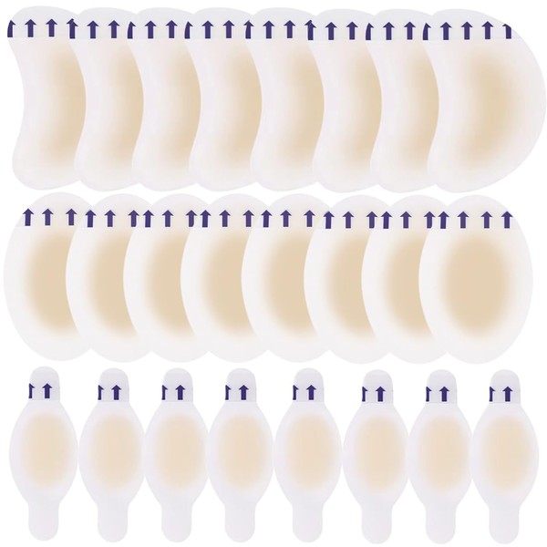 GNHG 24 Stück Blasenpflaster für Füße - Unsichtbare Gel-Kolloidpflaster für
