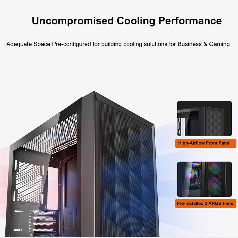 PCCOOLER CPS C3D310 Airflow M-ATX PC Case Mid Tower Desktop