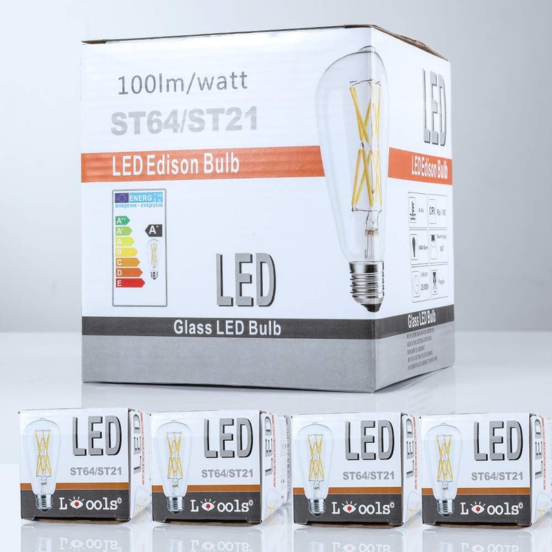 Leools Vintage LED Edison Bulb Dimmable 15W,Equivalent 120W, Antique Style