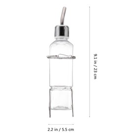 POPETPOP Pet Water Bottle Rabbit Water Dispenser, 2pcs Hamster Water Bottle, Small Pet Water Bowl for Rabbits Chinchillas Guinea Pigs Hamsters Guinea Pig Water Bottle