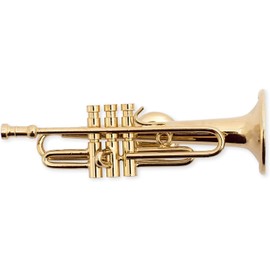 Gold Trumpet Miniature Replica Magnet, Size 2.5 inch