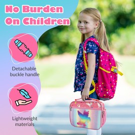 AITBOLFIT Lunch Bag, Lunch Bag with Front Pocket, Lunch Box Container, Cooler Bag, Picnic for Women, Men, Adults, Kids of All Ages (Unicorn)