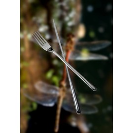 Fortessa Dragonfly 18/10 Stainless Steel Flatware Table Fork, 8.25-Inch, Set of 12