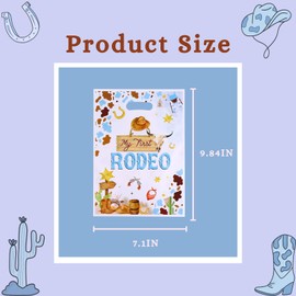 100 PCS Cowboy Gift Bag with Handles, Western Plastic Goodie Bags for Boys, My First Rodeo Party Favors for Birthday, Baby Shower, Party Supplies