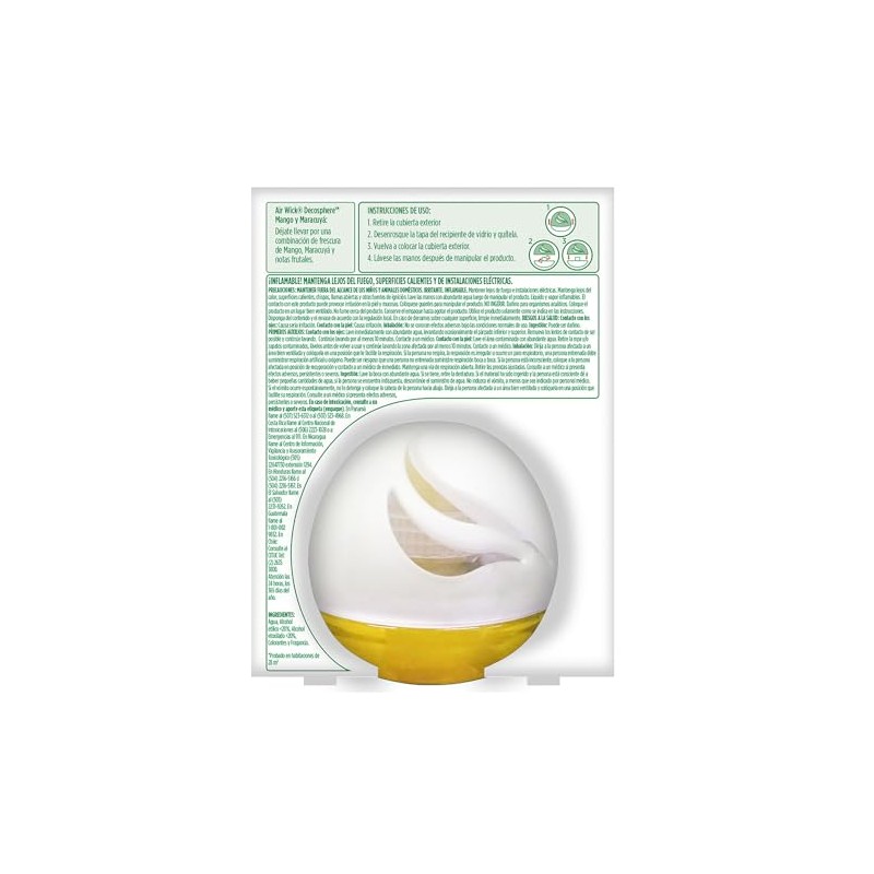 Air Wick Aromatizante de Ambiente, Decosphere, Mango y Maracuyá de