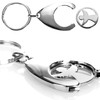 com-four® 2x key ring guardian angel with shopping cart chip,