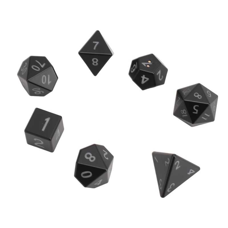 7PCS Light Up Dice ABS Rechargeable LED Electronic Polyhedral Dice