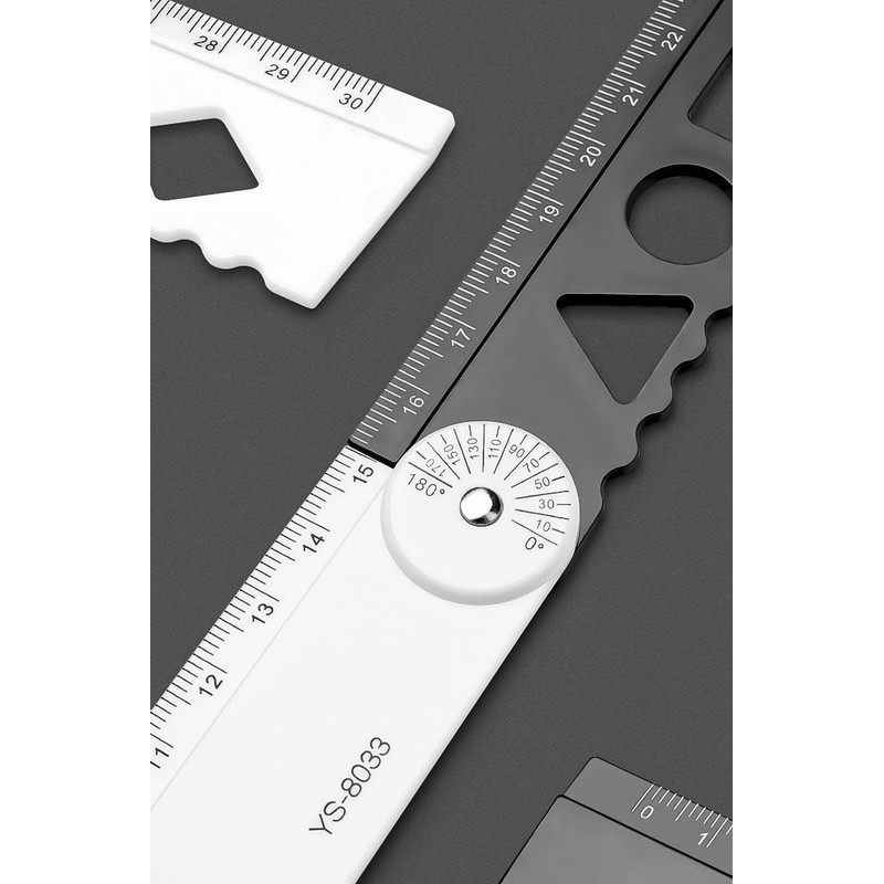 12 Inch Folding Ruler, 2 Pack Acrylic Folding Ruler Angle