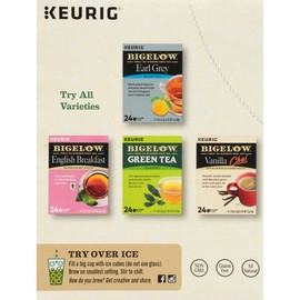 Bigelow Lemon Ginger Tea Single Serve Keurig Herbal Tea K-Cups Pods, 22 Count Box (Pack of 4) Caffeine Free Herbal Tea, 88 K-Cups Pods Total